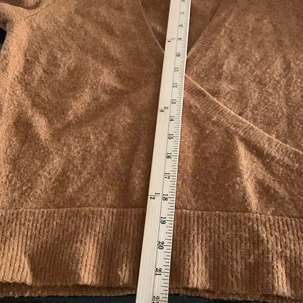Madewell Wrap Front Pullover Sweater Brown Small Alpaca Wool Blends Cozy Cabin